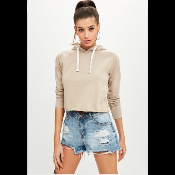 missguided beige hoodie